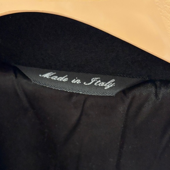 Loro Piana 100% Wool Storm System Classic Black Trench Pea Coat Insulated 42 - Picture 7 of 14